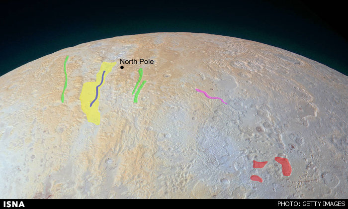 تصویر جدید ناسا از قطب شمال سیاره کوتوله پلوتو